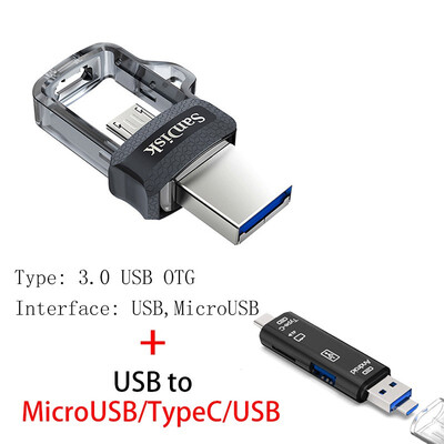 

Sandisk 30 OTG Usb Flash Drive 128GB 64GB 32GB 16GB OTG Usb 30 Pen Drive Mini U Disk Stick Usb Key with Micro USB for Telephone