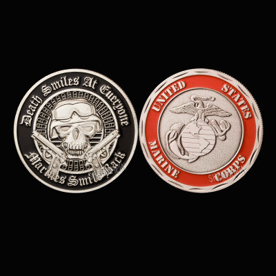 

US navy air force army skull&bones challenges commemorative coins Army logo silver coin art collection