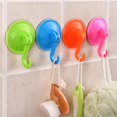 

Cntomlv 5 PCSLot Colorful Suction Cup Hooks Strong Wall Sucker Vacuum Traceless Hooks Kitchen Bathroom Wall Hook ABS