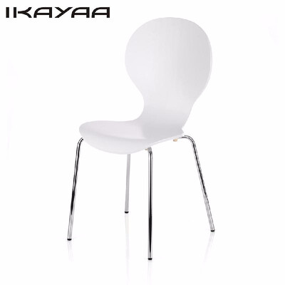

2PCSSet of 2 Stackable Pisa Bentwood Dining Chair Stool Round Shell Shaped W Chromed Iron Legs Solid Birch Wood 150KG Capacity