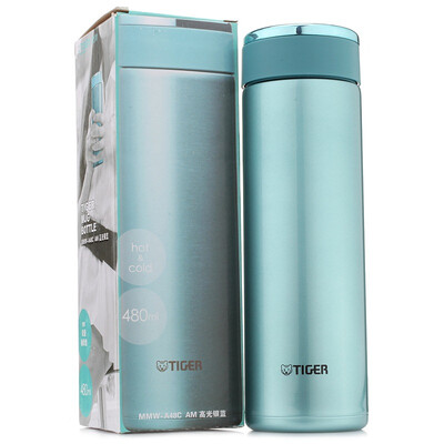 

Jingdong supermarket] Tiger brand (Tiger) insulation Cup 480ml stainless steel vacuum ultra-light straight office tea tea MMW-A48C-GL