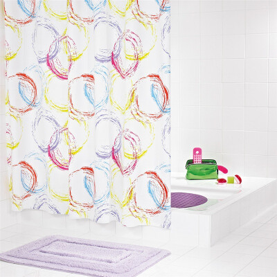 

[Jingdong supermarket] Germany Reid RIDDER multicolored ring series EVA waterproof mold Moisturizing curtain 180x200cm 33810 send bath curtain ring