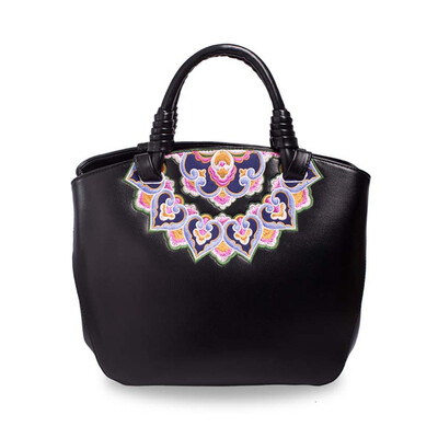 

2016 Fashon women leather embroidered bag floral leather messenger tote handbags famous brand national ethnic embroidery bag