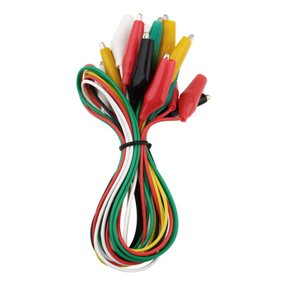 

10pcs Double-ended Test Leads Alligator Crocodile Roach Clip Jumper Wire