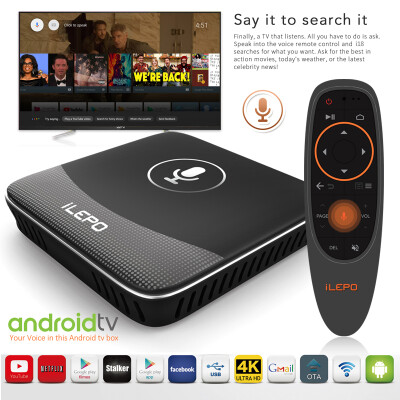 

ILEPO Google Spraakbesturing Android TV 7.1OS DDR3 2G 16G Amlogic S905W 4K HD 2.4G Wi-Fi Smart TV BOX встретился с 3 игроками Kleur Media