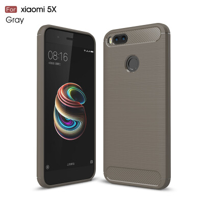 

Goowiiz Phone Case For Xiaomi Mi 5XA1 Fashion Slim Carbon Fiber TPU Soft Silicone Prevent falling