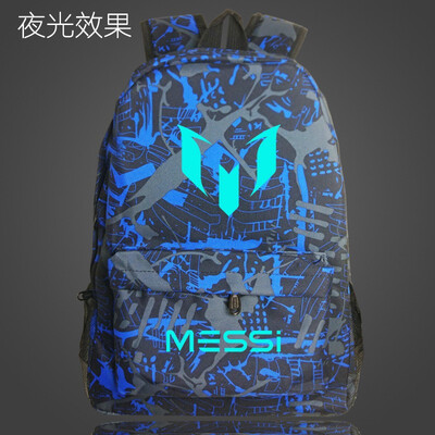 

Student School Backpack Messi Backpacker Teenager Luminous Bags Multicolored Male&Female College Anti-theft Boys School Bag