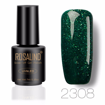 

ROSALIND Gel 1S 7ML Color Diamond Series Glitter Nail Gel Polish UV LED Soak-Off Nail Art Base Top Coat Needed gel lacquer