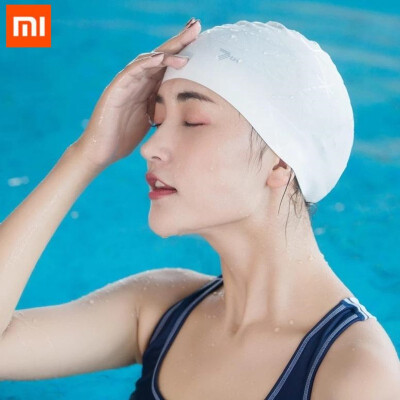 

Original Xiaomi 7th Silicon Waterproof Swimming Caps Protect Ears Long Hair Sports Swim Pool Hat Free size for Men Women Adults