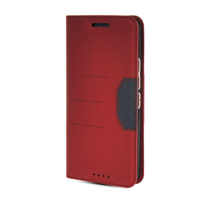 

MOONCASE Leather Side Flip Wallet Card Slot Pouch Stand Slim Back Case Cover for Htc One M9 Red