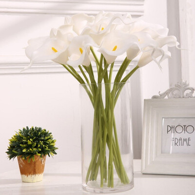 

30pcslot fake calla lily artificial flowers for Home Wedding Decorative dried flower Wreaths real touch calla lilies