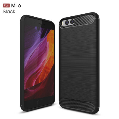 

Goowiiz Phone Case For Xiaomi Mi 66X Fashion Slim Carbon Fiber TPU Soft Silicone Prevent falling