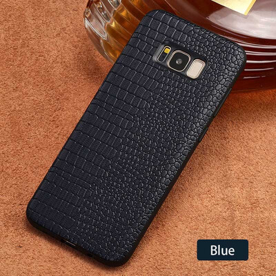 

Genuine Leather Phone Case For Samsung S8 Crocodile texture Back Cover For Note 8 S7 edge Cases