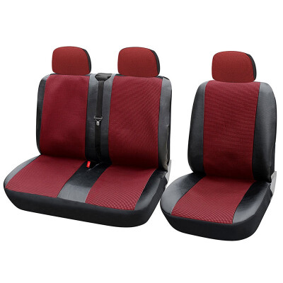 

1 2 Seat Covers For van van Universal With Imitation Leather Color Red Black BlueBlack