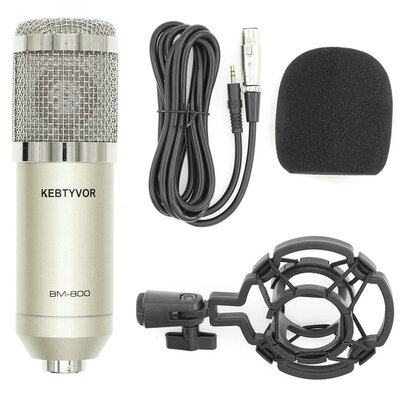 

Wired Professional BM 800 bm800 Condenser Sound Recording Microphone with Shock Mount for Radio Braodcasting
