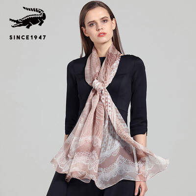 

Cartier crocodile CARTELO fine imitation silk scarf female spring&autumn models large towel high-grade silk scarf shawl scarf bib thin summer sunscreen CC58C17062 rice bran