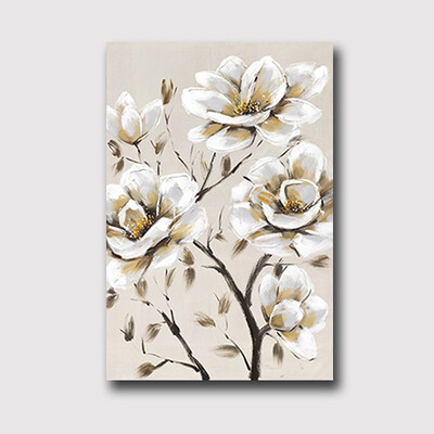 

Framed canvas modern living room bedroom background wall still life white flower decoration painting