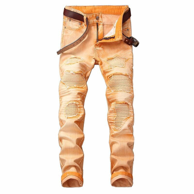 

Mens Vintage Street chic Chinos Jeans Pants Slim Fit Skinny Jeans Hip Hop Deninm For Men