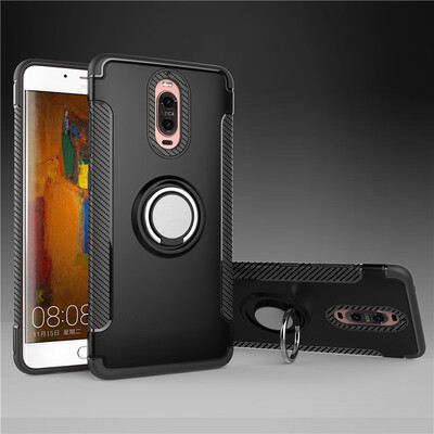 

Fecoprior Back Cover For Huawei Mate 9 Pro Case Car Holder Stand Hard PC Silicon Ring Suction Bracket Celulars