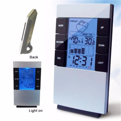 

Digital Hygrometer Indoor LCD Thermometer Temperature Humidity Meter Weather Station Clock