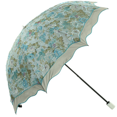 

【Jingdong Supermarket】 Bacheng Yang double umbrella umbrella vinyl umbrella umbrella embroidery lace princess umbrella umbrella umbrella BSY-6234B spring rhyme flower color green