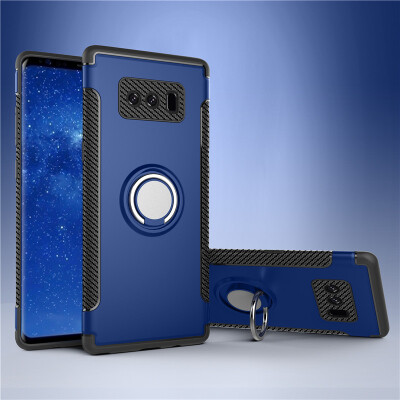 

Samsung Galaxys Note8 Prime Armor Car Magnetic Suction Ring Bracket Silicon TPU Hard PC Phone Case