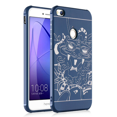 

Goowiiz Phone Case For Huawei Honor 8 LiteNova Lite Carved Dragon Thin Matte soft Silicone Prevent falling