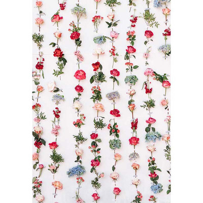 

Flower Vine Photo Backdrop 57FT Vinyl Fabric Cloth Digital Printing Photo Background -3176