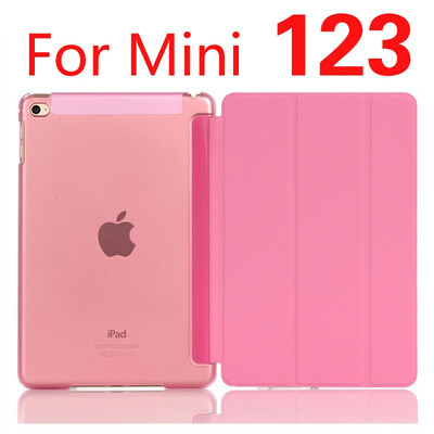 

Case for iPad Mini 4 3 2 1 Case PU Leather Silicone Soft Back Trifold Stand Auto SleepWake up Smart Cover for iPad Mini 2 Case