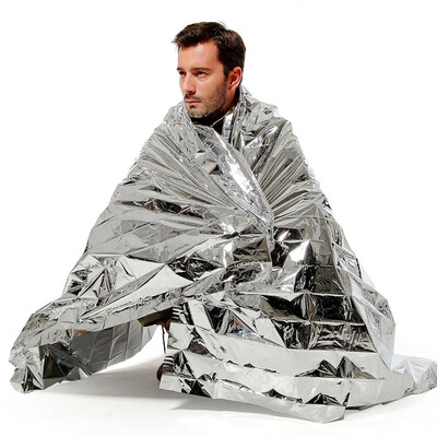 

Outdoor Essential Survival PET Film Lifesaving Emergency Blanket Camping Rescue Keep Warm Blankets Insulation Sunscreen
