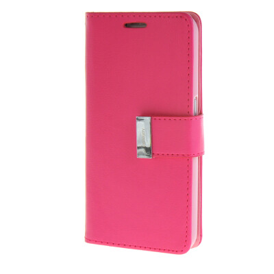 

MOONCASE Synthetic PU Leather Case Wallet Flip Card Slot Holster Pouch Stand Cover for Samsung Galaxy S6 Hot pink