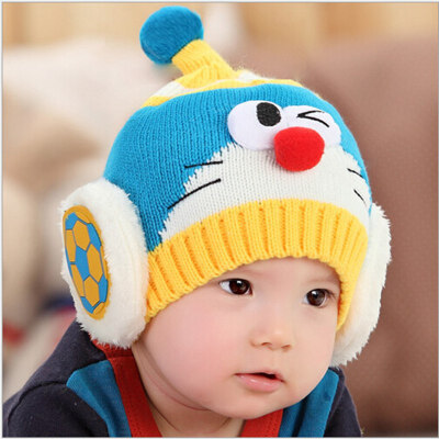 

Buebos Ninos Autumn Winter New Baby Hat Super Cute Little Cat Robot Knit Children Kids Baby Boys Girls Beanie Hat