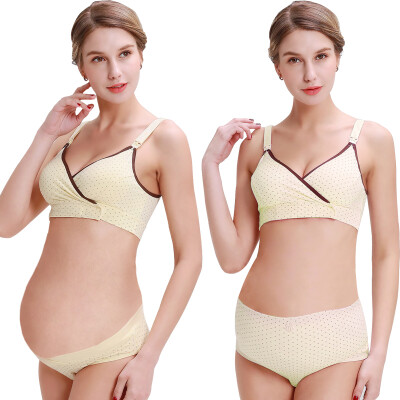 

Pregnancy time 1 bra 2 panties suit pregnant women underwear feeding bra TH9080 yellow 1 bra +2 underwear