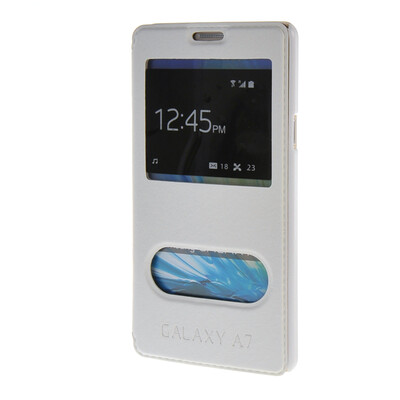 

MOONCASE Samsung Galaxy A7 чехол для View Leather Flip Pouch Bracket Back Cover White