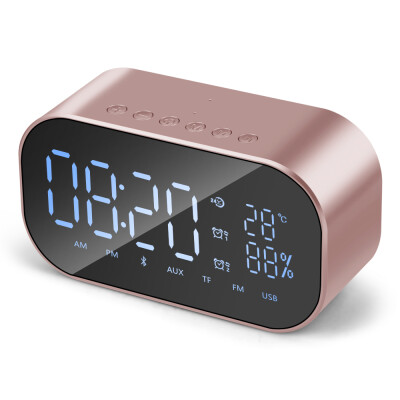 

TOPROAD Portable Bluetooth Speaker Support Temperature LCD Display FM Radio Alarm Clock Wireless Stereo Subwoofer Music Player