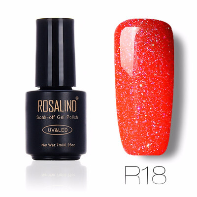 

ROSALIND Gel 1S Rainbow Series Colorful UV LED Gel Nail Polish 7ML Long Lasting Painting Nail Art Soak-off Gel Varnish 01-29