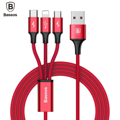 

Baseus Rapid Series Micro USB 8 Pin Type-C Cable 12M 3A Fast Charging Aluminum Alloy Connector Reinforced Wiring