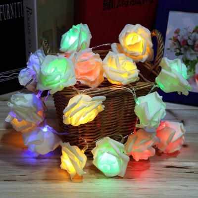 

JULELYS 1.2M 10 ламп Гирлянда Аккумуляторная светодиодная роза String Lights Украшение для свадебного отдыха Gerlyanda Christmas Room Decor