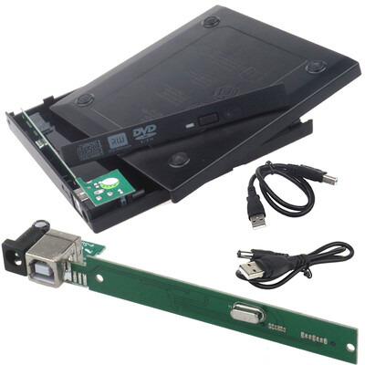 

External USB 20 optical drive Enclosure Case Optical Drives retail box SATA Slim CD DVD-ROM RW 127mm
