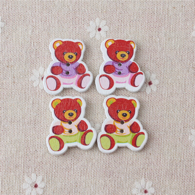 

MyMei 20PCs Wooden Buttons Cartoon Shaped Mix Color 2-hole Sewing Scrapbook DIY