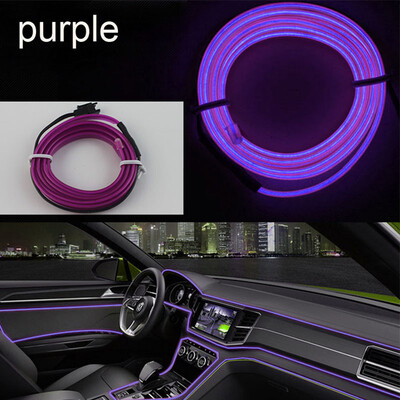 

Car Styling 5m 12V Car LED Cold lights Flexible Neon EL Wire Auto Lamps on Car Cold Light Strips Line Decorative LED Strip lamps