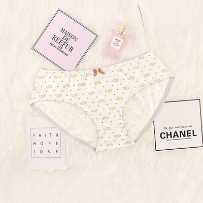 

Xia Weifang womens underwear playful cute Tuzki cotton soft&comfortable girl triangle briefs 4238 Big rabbit yellow M