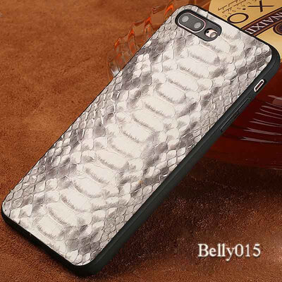 

Genuine Leather Phone Case For iPhone 7 8 Plus Case Natural Python Skin For iPhone 6 6S Plus X Back Cover
