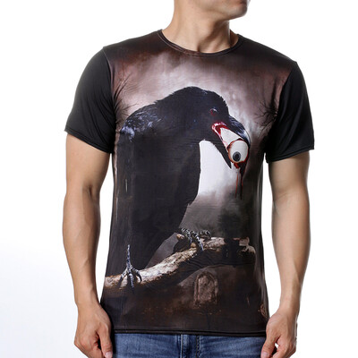 

Men&39s Fashion Casual O-Neck Short Sleeve Bird Print Sports T-Shirts