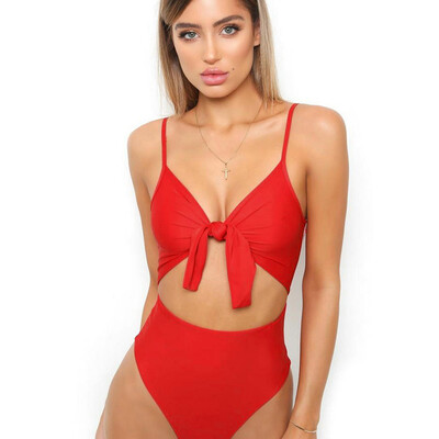 

2018 New Swimsuit Push Up Women Vintage High Waist One Piece Swimsuit Lengthen the Body Swimwear