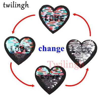 

twilingh 1pc Fruit Reversible Change Color Sequins Patches DIY