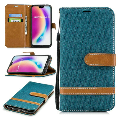 

BEFOSPEY Mixed Colors Denim PU LeatherSoft TPU Card Slot Stand Wallet Case For Huawei P20 Lite584