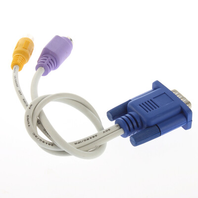 

Новый VGA к телевизору Конвертор S-Video / RCA OUT кабеля адаптера