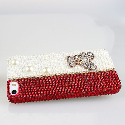 

Mixed Pattern Beautiful Rhinestone Series Hard Case Cover For Apple iPhone 5 5S/ 4 4S BEAR