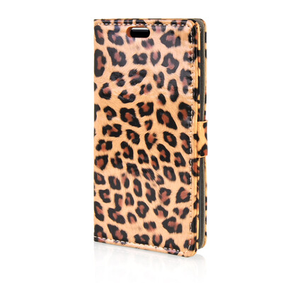 

MOONCASE Leopard Skin Leather Side Flip Wallet Card Slot Pouch Stand Shell Back ЧЕХОЛ ДЛЯ LG L Bello D331 Leopard